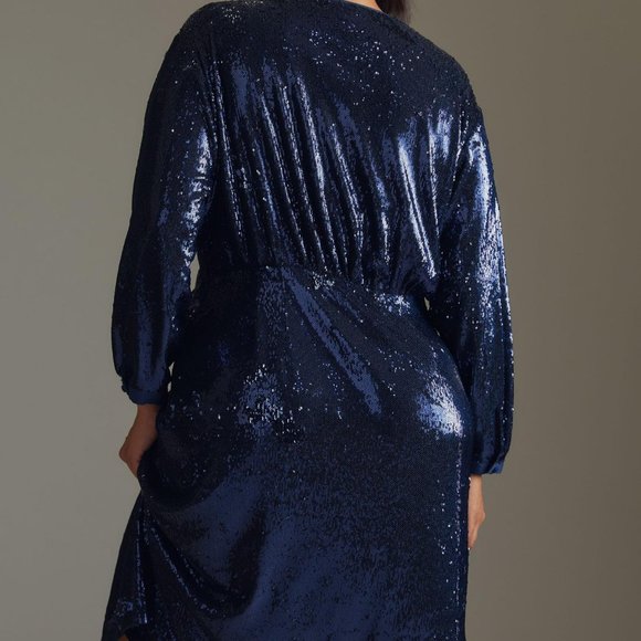 Anthropologie Twist-Front Sequin Dress - Picture 2 of 2